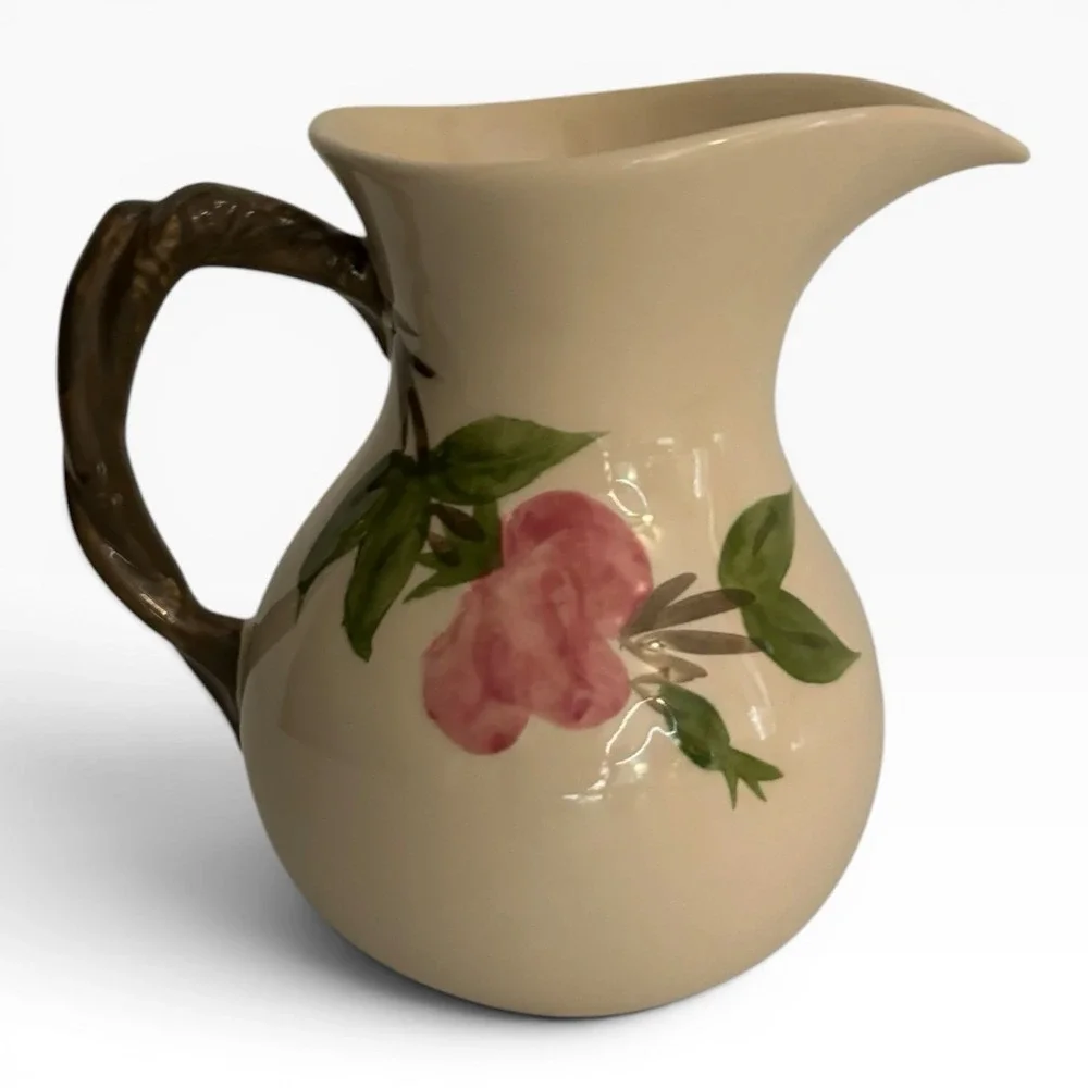 Desert Rose Creamer or Small Milk Pitcher By‎ Franciscan Earthenware Serveware